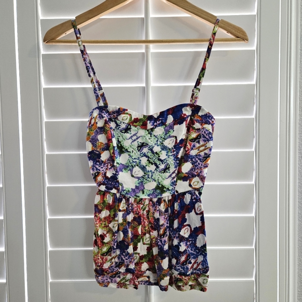 Multicolored Peplum Camisole